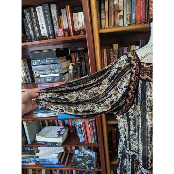 free people dance magic sheer chiffon tunic dress no slip sz s euc - Picture 4 of 8